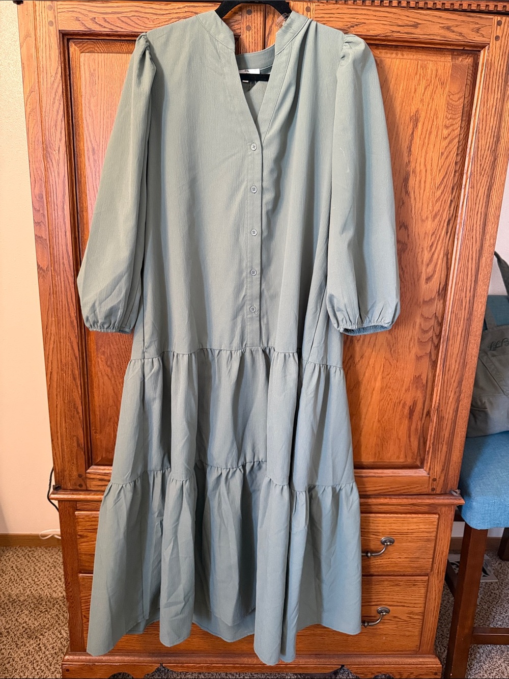 Flowy green dress
